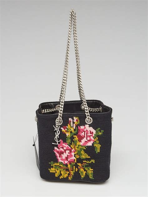 ysl baby emmanuelle bucket bag|SAINT LAURENT Woven Wool Embroidered Baby Emmanuelle .